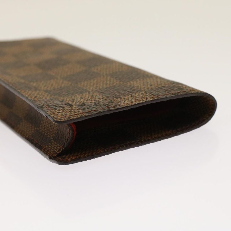 LOUIS VUITTON Damier Ebene Etui Lunettes Simple Glasses Case N62964 Auth 48676 - Logoexplore - Image 5