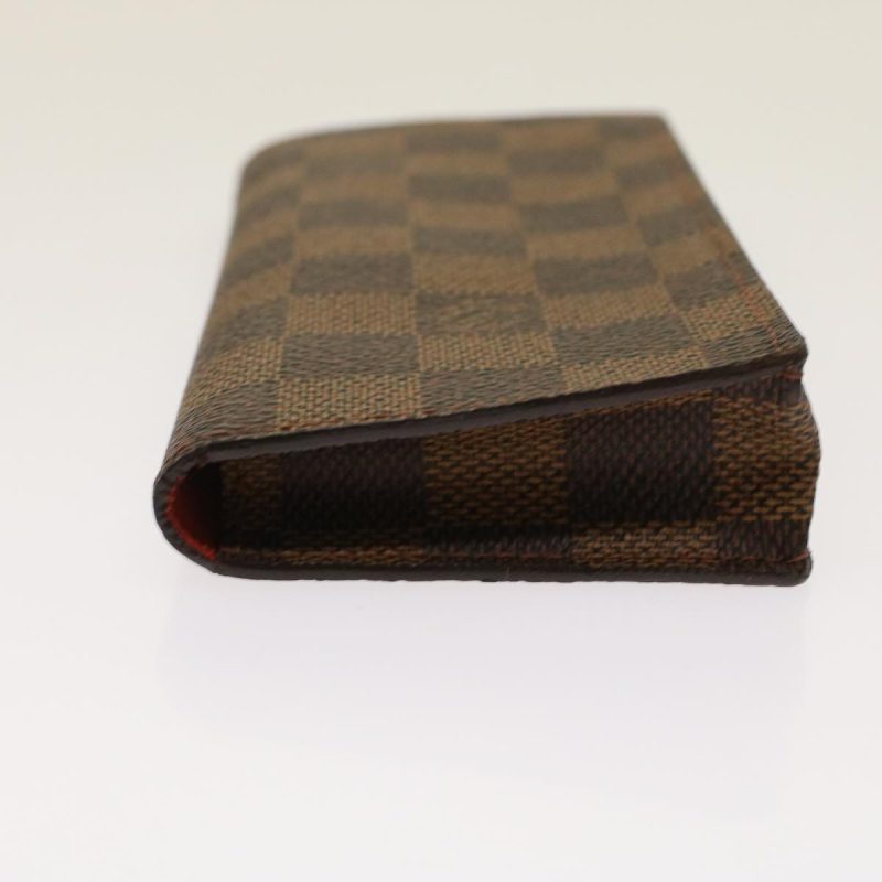 LOUIS VUITTON Damier Ebene Etui Lunettes Simple Glasses Case N62964 Auth 48676 - Logoexplore - Image 6