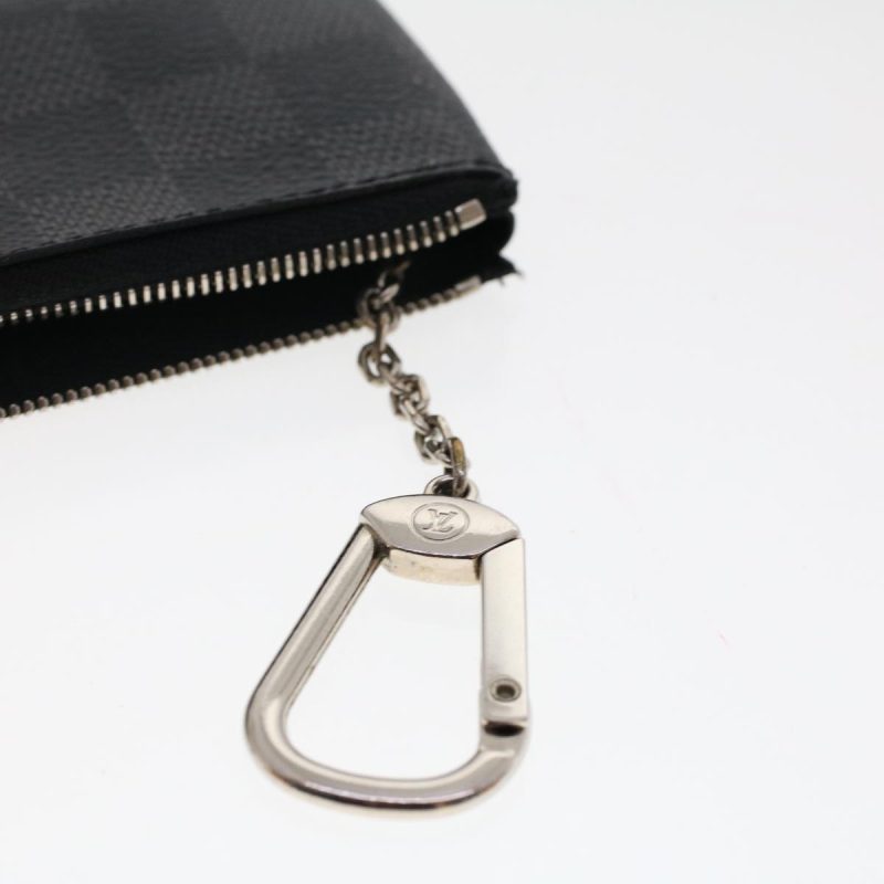 LOUIS VUITTON Damier Graphite Pochette Cles Coin Purse N60155 LV  48781 - Logoexplore - Image 9