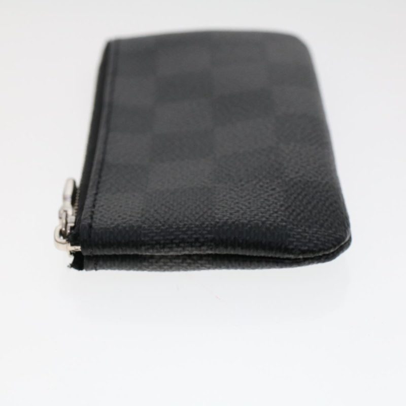 LOUIS VUITTON Damier Graphite Pochette Cles Coin Purse N60155 LV  48781 - Logoexplore - Image 3