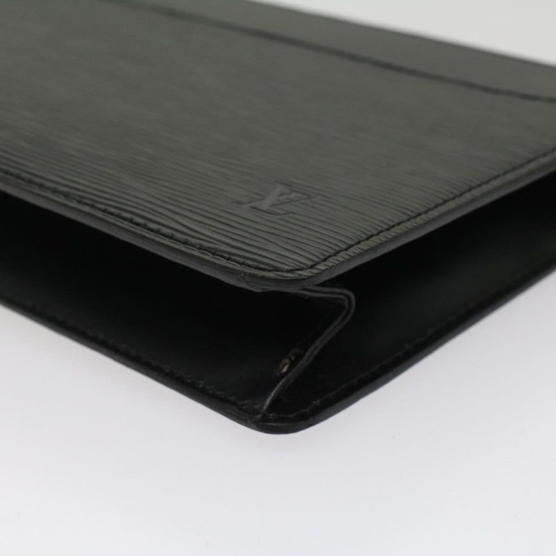 LOUIS VUITTON Epi Pochette Homme Clutch Bag Black M52522 LV  48829 - Logoexplore - Image 7