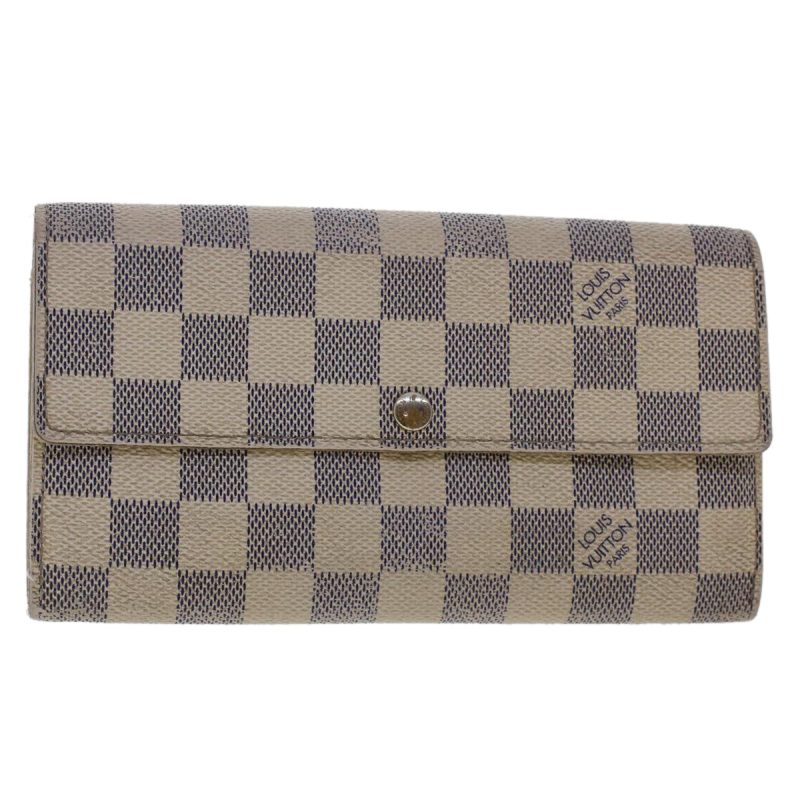 LOUIS VUITTON Damier Azur Portefeuille Sarah Long Wallet N63208 LV  48895 - Logoexplore