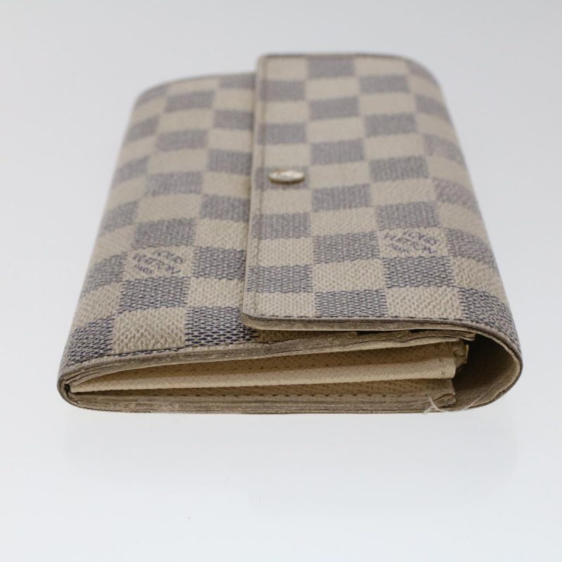 LOUIS VUITTON Damier Azur Portefeuille Sarah Long Wallet N63208 LV  48895 - Logoexplore - Image 4