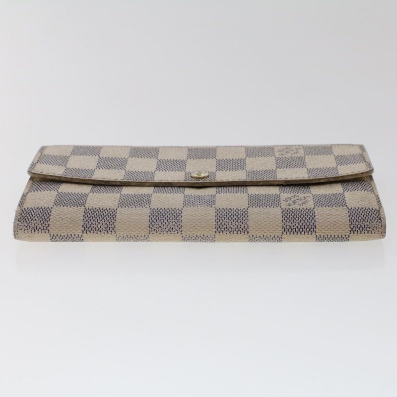 LOUIS VUITTON Damier Azur Portefeuille Sarah Long Wallet N63208 LV  48895 - Logoexplore - Image 7