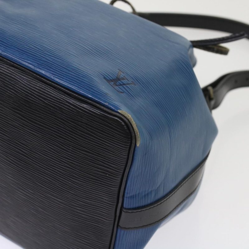 LOUIS VUITTON Epi Petit Noe Shoulder Bag Bicolor Black Blue M44152 Auth 48974 - Logoexplore - Image 10