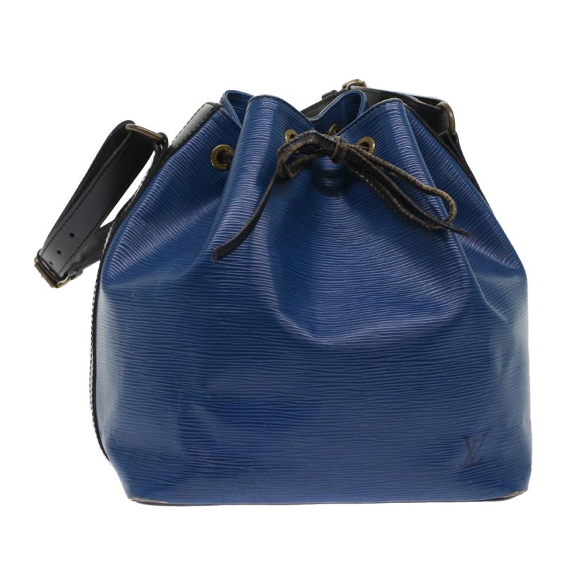 LOUIS VUITTON Epi Petit Noe Shoulder Bag Bicolor Black Blue M44152 Auth 48974 - Logoexplore