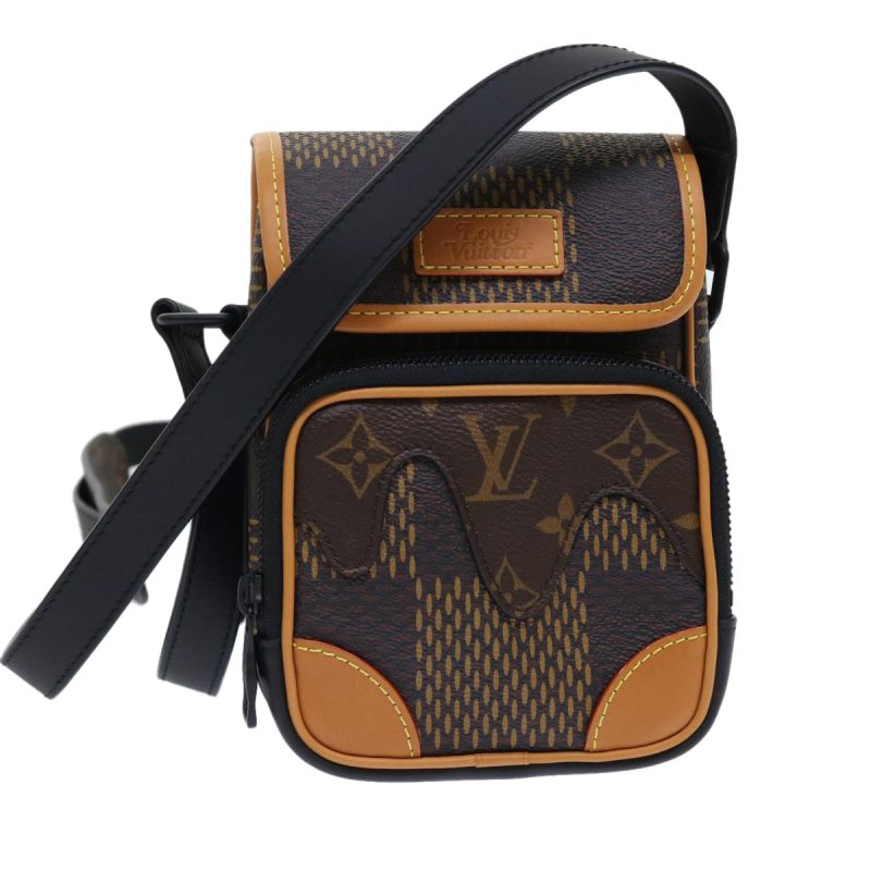 LOUIS VUITTON Damier Ebene Giant LVxNIGO Amazon Messenger Bag N40357 Auth 49475A - Logoexplore