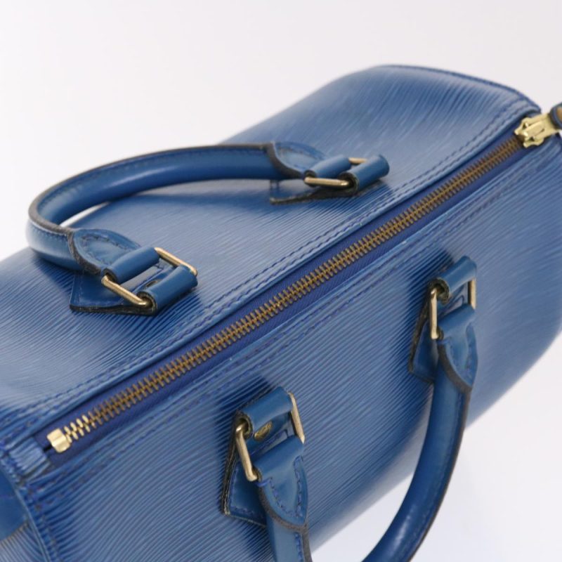 LOUIS VUITTON Epi Speedy 25 Hand Bag Toledo Blue M43015 49569 - Logoexplore - Image 6