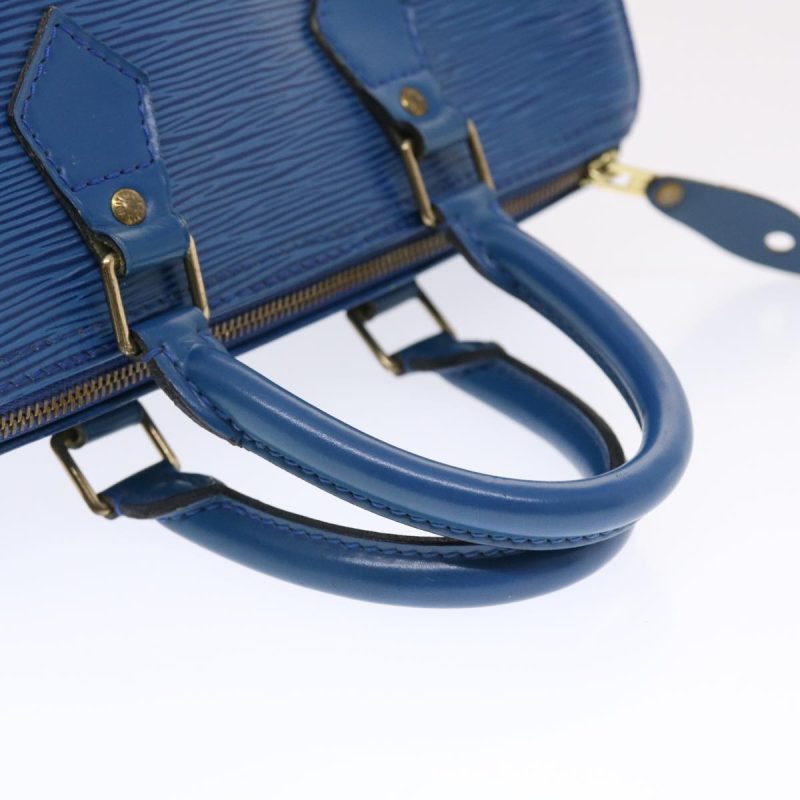 LOUIS VUITTON Epi Speedy 25 Hand Bag Toledo Blue M43015 49569 - Logoexplore - Image 7