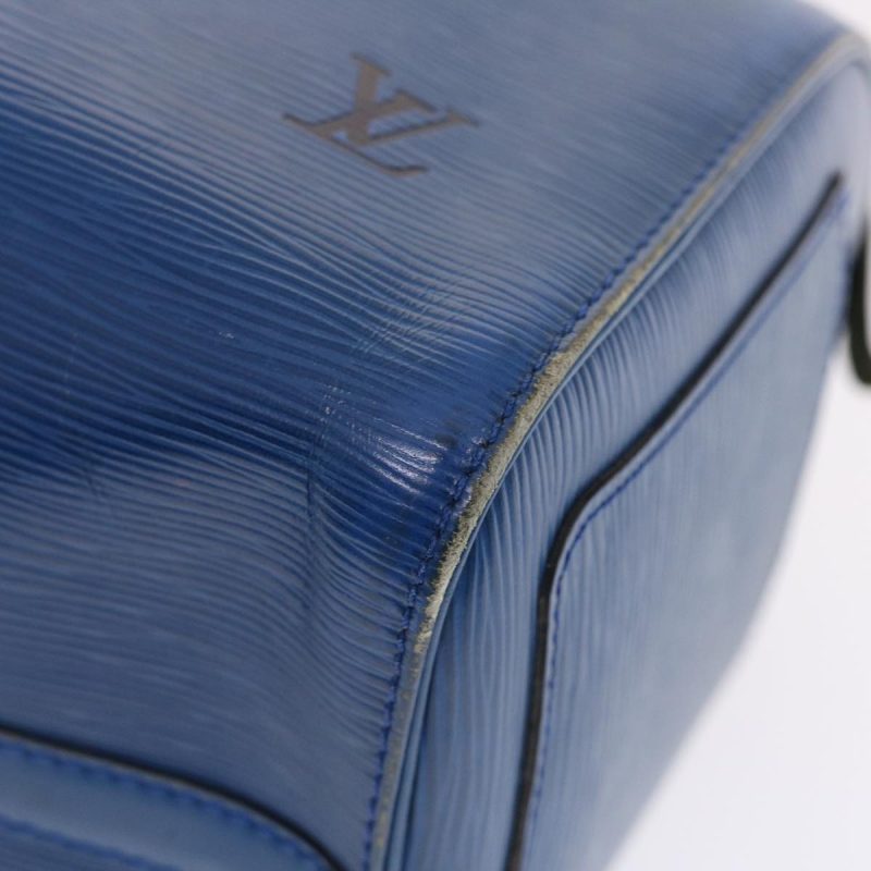 LOUIS VUITTON Epi Speedy 30 Hand Bag Toledo Blue - Logoexplore - Image 8