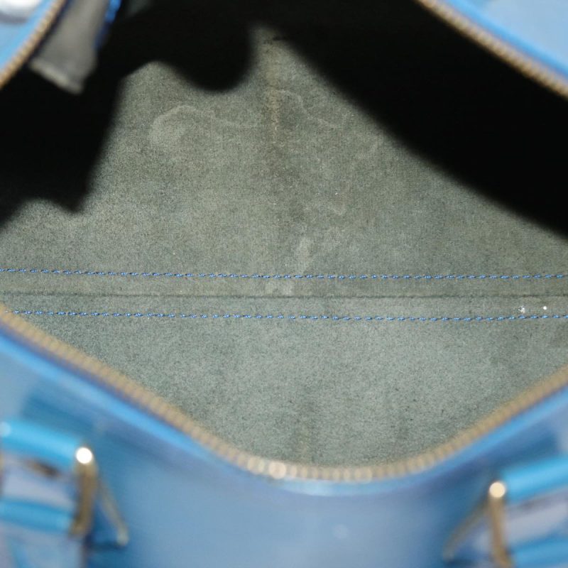 LOUIS VUITTON Epi Speedy 30 Hand Bag Toledo Blue - Logoexplore - Image 10