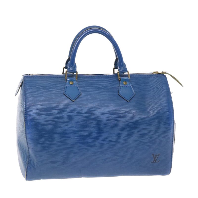 LOUIS VUITTON Epi Speedy 30 Hand Bag Toledo Blue - Logoexplore