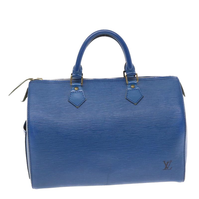 LOUIS VUITTON Epi Speedy 30 Hand Bag Toledo Blue - Logoexplore - Image 2