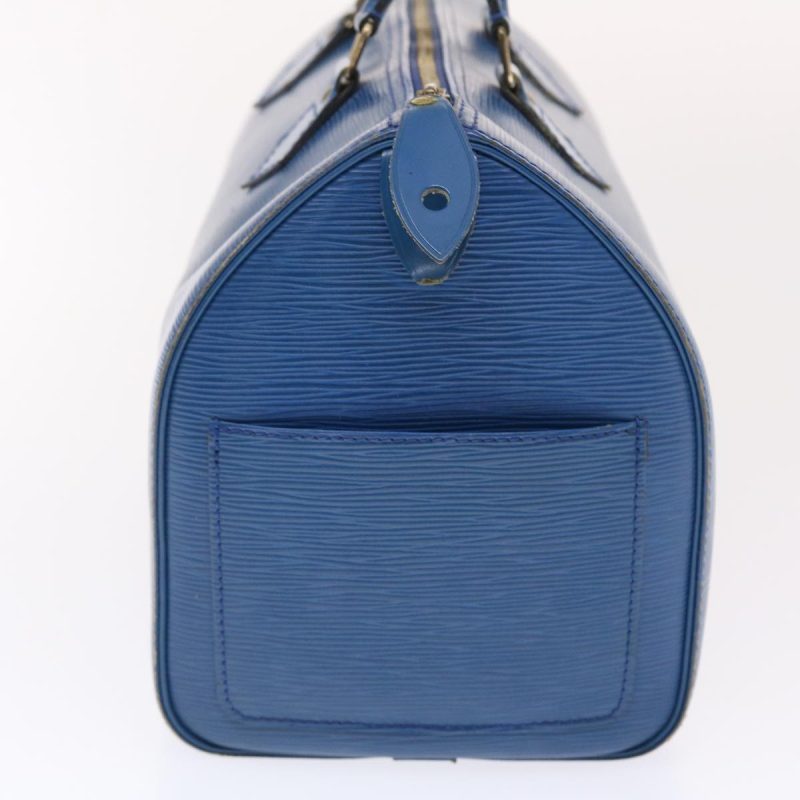 LOUIS VUITTON Epi Speedy 30 Hand Bag Toledo Blue - Logoexplore - Image 4
