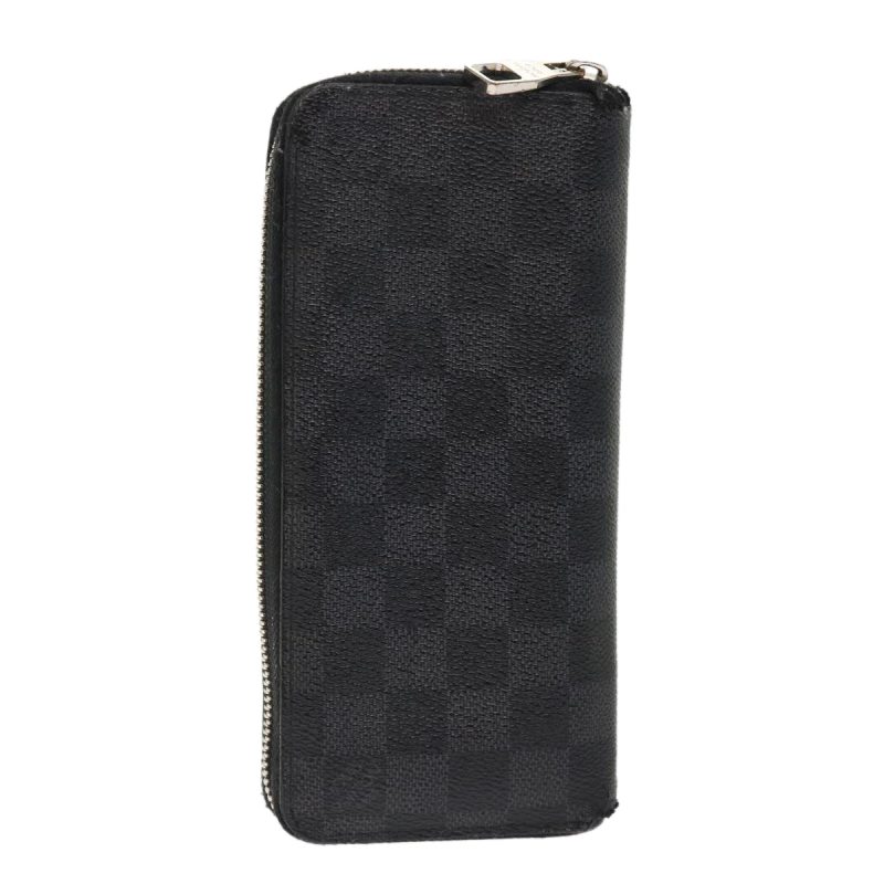LOUIS VUITTON Damier Graphite Zippy Wallet Vertical Wallet N63095 49953 - Logoexplore