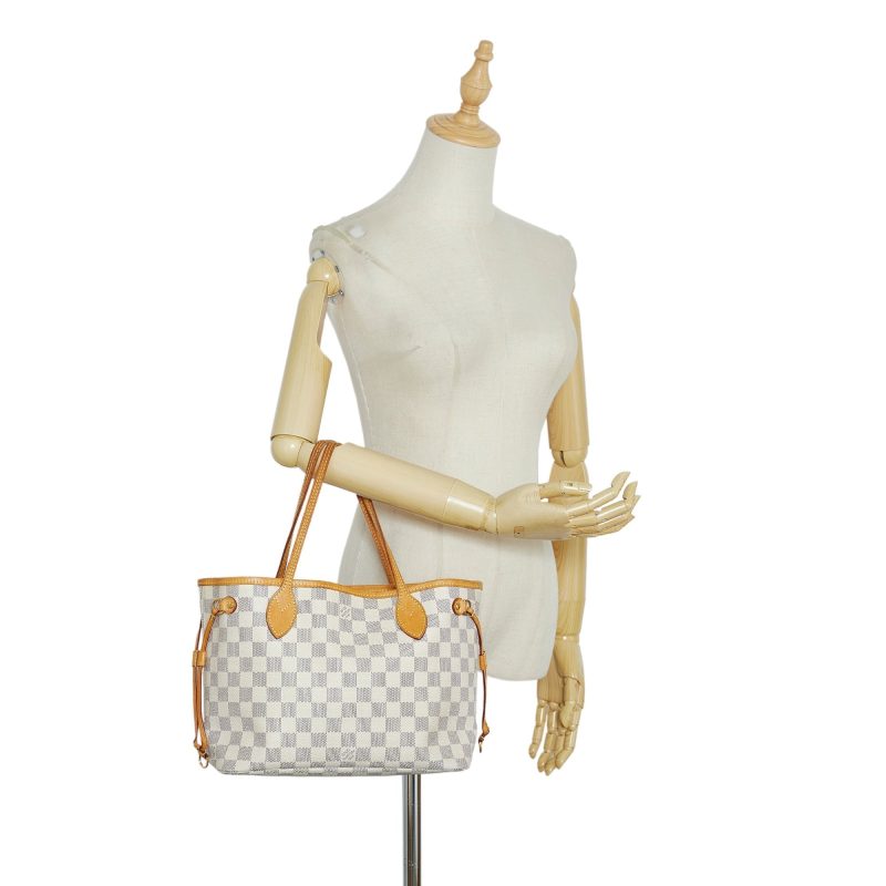 LOUIS VUITTON Damier Azur Neverfull PM White - Logoexplore - Image 2