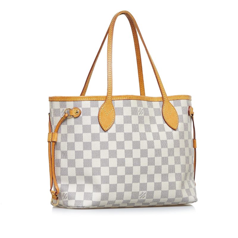 LOUIS VUITTON Damier Azur Neverfull PM White - Logoexplore - Image 3