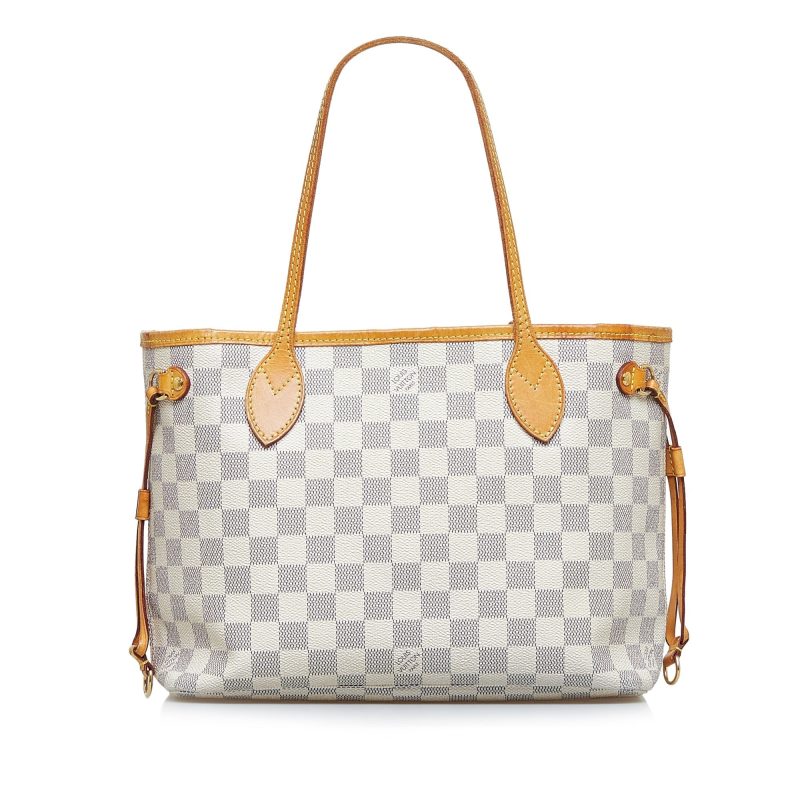 LOUIS VUITTON Damier Azur Neverfull PM White - Logoexplore - Image 4