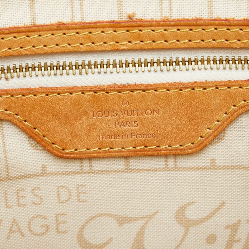 LOUIS VUITTON Damier Azur Neverfull PM White - Logoexplore - Image 8