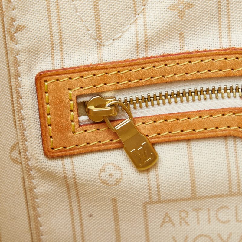 LOUIS VUITTON Damier Azur Neverfull PM White - Logoexplore - Image 10