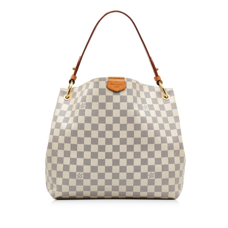 LOUIS VUITTON Damier Azur Graceful PM Shoulder Bag - Logoexplore