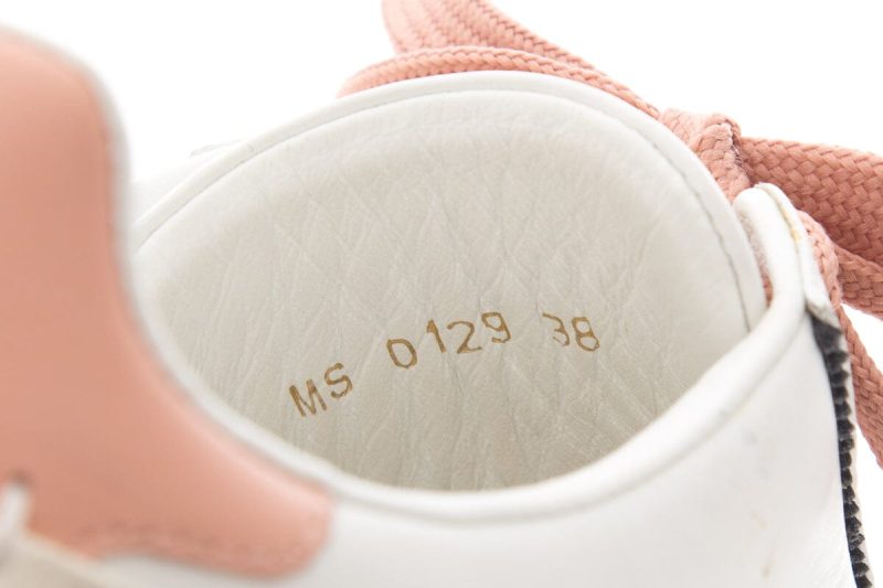 Louis Vuitton Frontrow White & Pink Calfskin Leather Sneakers SZ 38 - Logoexplore - Image 9