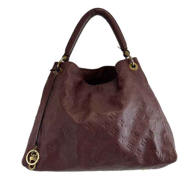 LOUIS VUITTON Empreinte Monogram Embossed Leather Artsy MM Burgundy Shoulder bag - Logoexplore