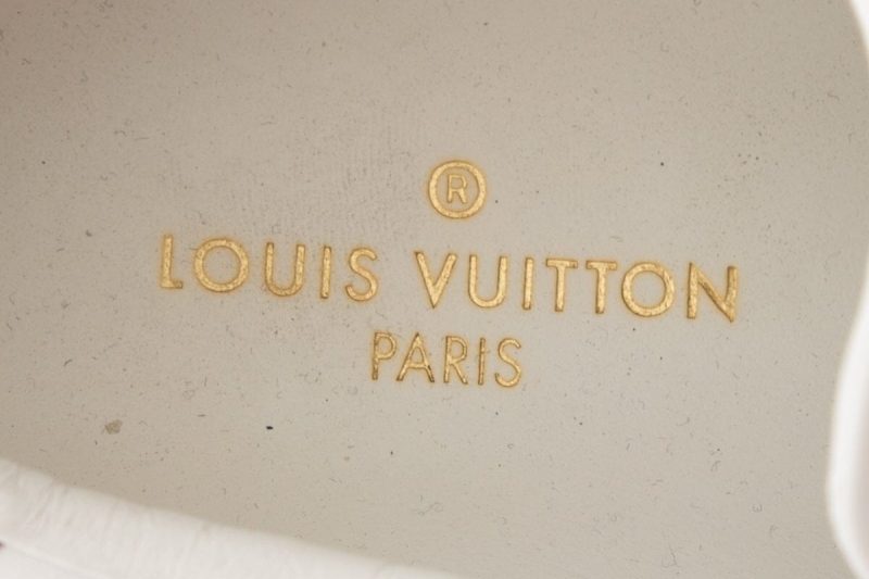 Louis Vuitton Frontrow White & Pink Calfskin Leather Sneakers SZ 38 - Logoexplore - Image 8