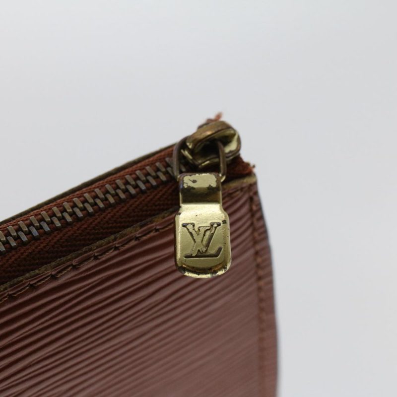 LOUIS VUITTON Epi Pochette Accessoires Pouch Brown M52953 50007 - Logoexplore - Image 10