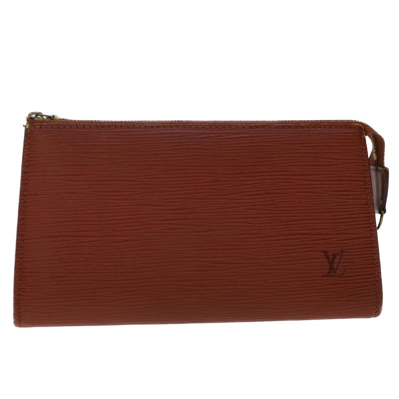 LOUIS VUITTON Epi Pochette Accessoires Pouch Brown M52953 50007 - Logoexplore