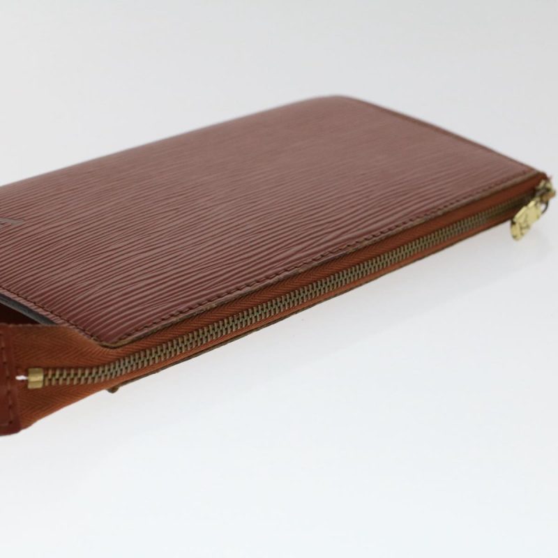 LOUIS VUITTON Epi Pochette Accessoires Pouch Brown M52953 50007 - Logoexplore - Image 6
