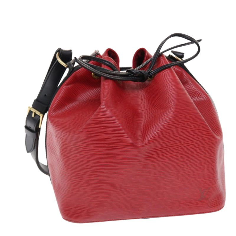 LOUIS VUITTON Epi Petit Noe Shoulder Bag Bicolor Black Red M44172 50070 - Logoexplore