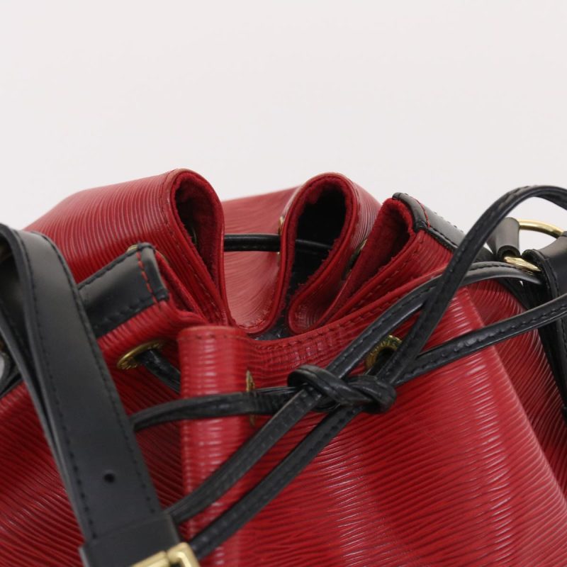 LOUIS VUITTON Epi Petit Noe Shoulder Bag Bicolor Black Red M44172 50070 - Logoexplore - Image 6
