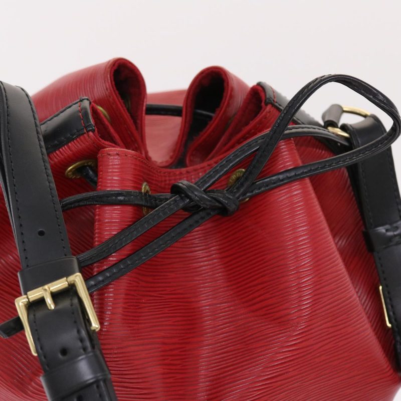 LOUIS VUITTON Epi Petit Noe Shoulder Bag Bicolor Black Red M44172 50070 - Logoexplore - Image 7