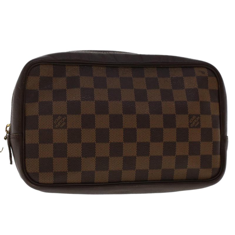 LOUIS VUITTON Damier Ebene Trousse Toilette Clutch Bag - Logoexplore