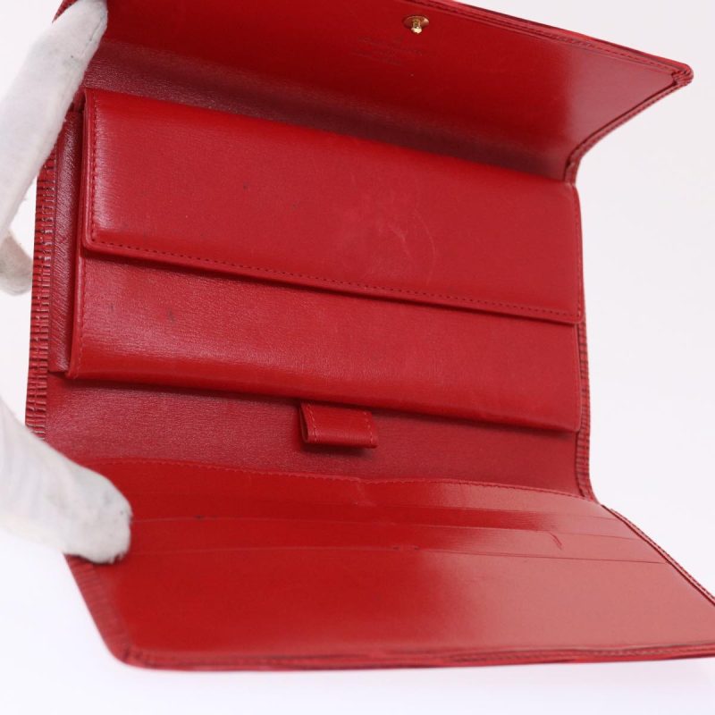 LOUIS VUITTON Epi Porte Tresor International Long Wallet Red M63387 Auth 50314 - Logoexplore - Image 9