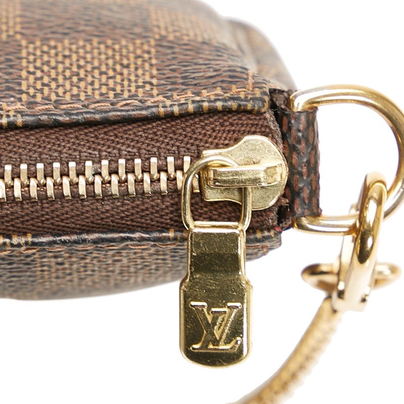 LOUIS VUITTON Damier Ebene Mini Pochette Accessoires Brown - Logoexplore - Image 9