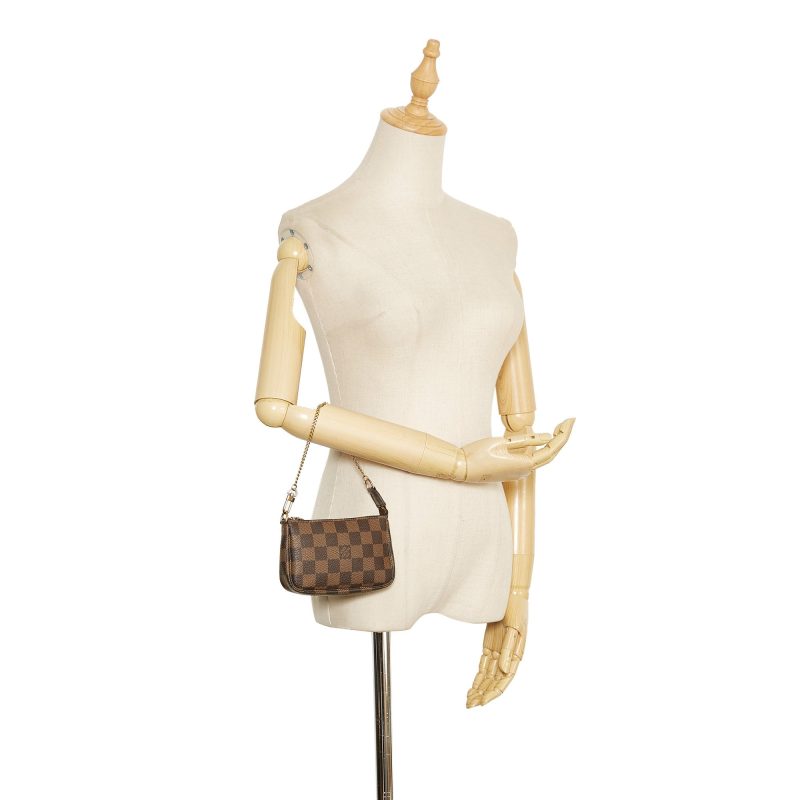 LOUIS VUITTON Damier Ebene Mini Pochette Accessoires Brown - Logoexplore - Image 2