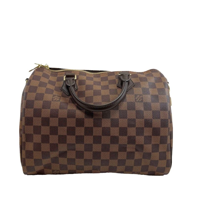 LOUIS VUITTON Excellent Damier Ebene Speedy Bandouliere 30 Brown Handbag - Logoexplore - Image 2