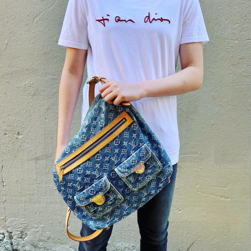 LOUIS VUITTON Denim Monogram Denim Baggy GM Bag - Logoexplore - Image 2