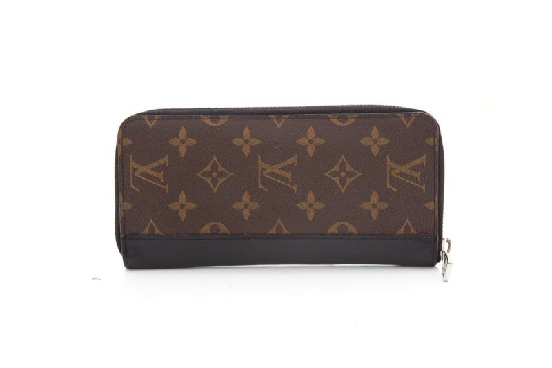 Louis Vuitton Brown & Black Monogram Canvas Mascassar Zippy Wallet - Logoexplore - Image 3