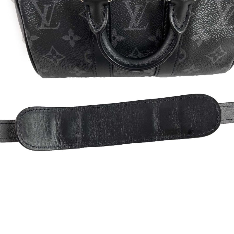 LOUIS VUITTON Excellent Reverse Monogram Eclipse Keepall XS Black Crossbody Bag - Logoexplore - Image 6