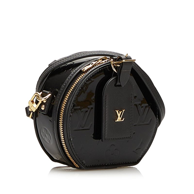 Louis Vuitton Boite Chapeau Souple Mini Black Monogram Vernis - Logoexplore - Image 2