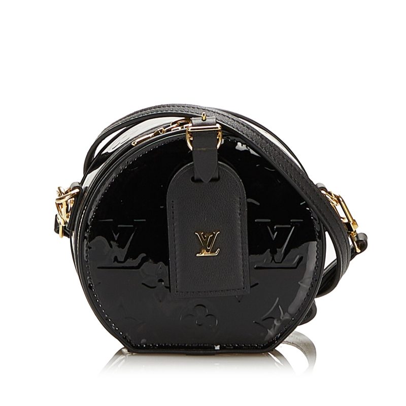 Louis Vuitton Boite Chapeau Souple Mini Black Monogram Vernis - Logoexplore - Image 3