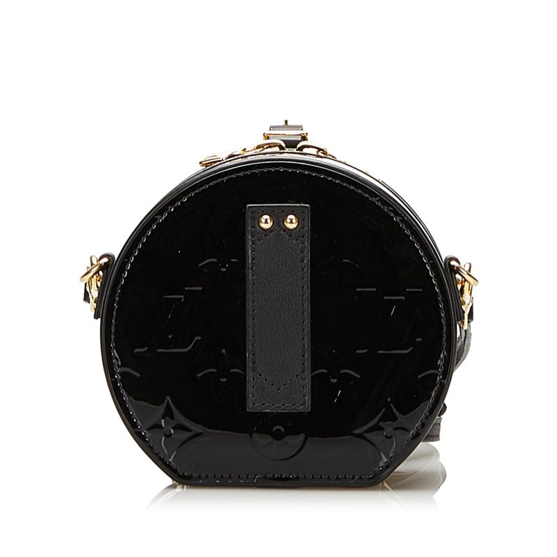 Louis Vuitton Boite Chapeau Souple Mini Black Monogram Vernis - Logoexplore - Image 4