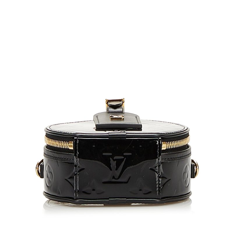 Louis Vuitton Boite Chapeau Souple Mini Black Monogram Vernis - Logoexplore - Image 5