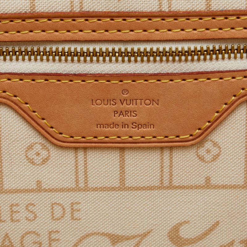 LOUIS VUITTON Damier Azur Neverfull MM Tote Bag - Logoexplore - Image 7