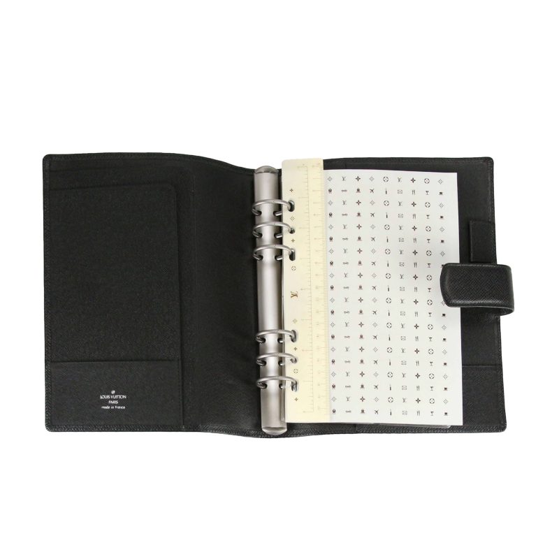 Louis Vuitton Filofax Black Taiga Leather - Logoexplore - Image 7
