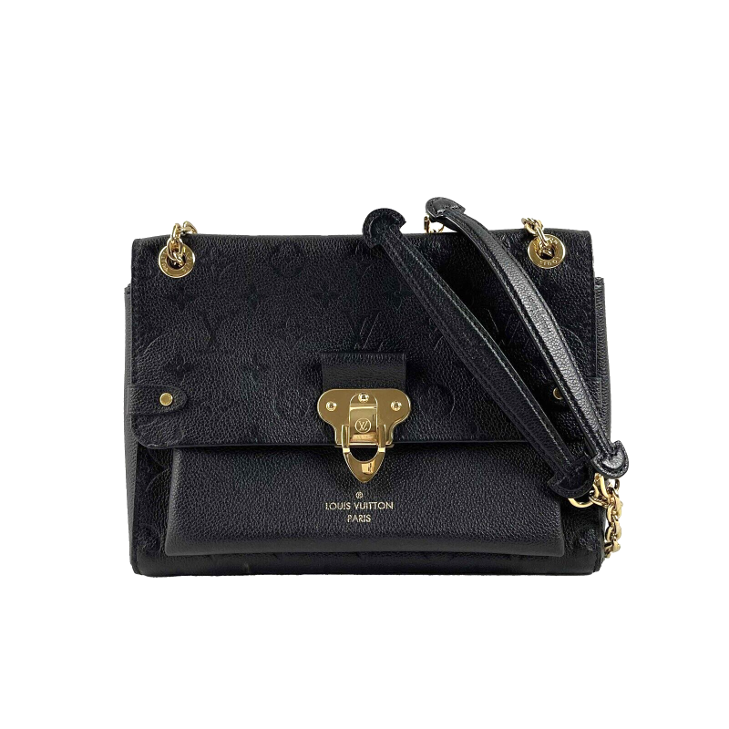 LOUIS VUITTON Excellent Monogram Empreinte Vavin PM Black Handbag - Logoexplore