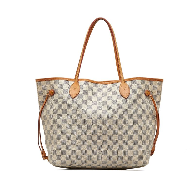 LOUIS VUITTON Damier Azur Neverfull MM Tote Bag - Logoexplore